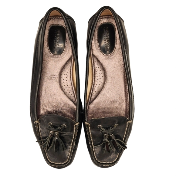 Sperry Top-Sider Size 9M Black Patent Leather Loafers - Picture 1 of 6